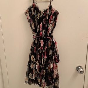 Jill Stuart Floral Strapless Dress